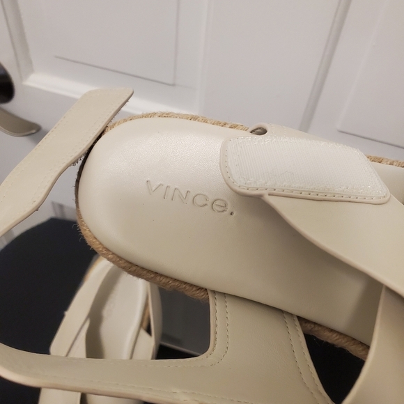 VINCE Tenison Espadrille Sandstone In Color Leather Sandals Size 10M, Stylish - Picture 9 of 11